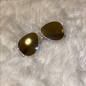 Rag & Bone white avaiator sunnies